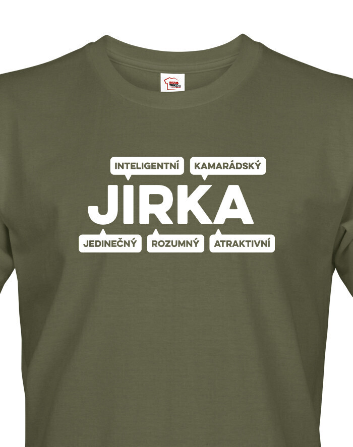 Pánské tričko k svátku s jménem Jirka