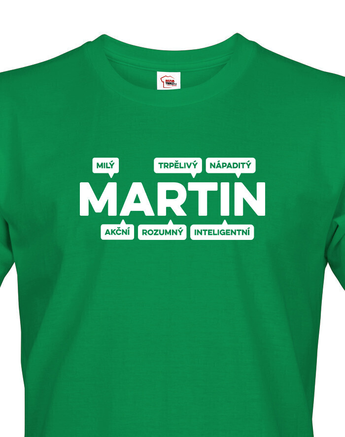Pánské tričko k svátku s jménem Martin