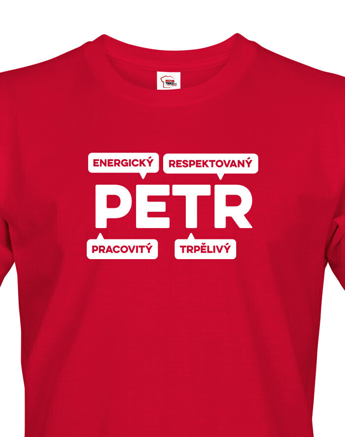 Pánské tričko k svátku s jménem Petr