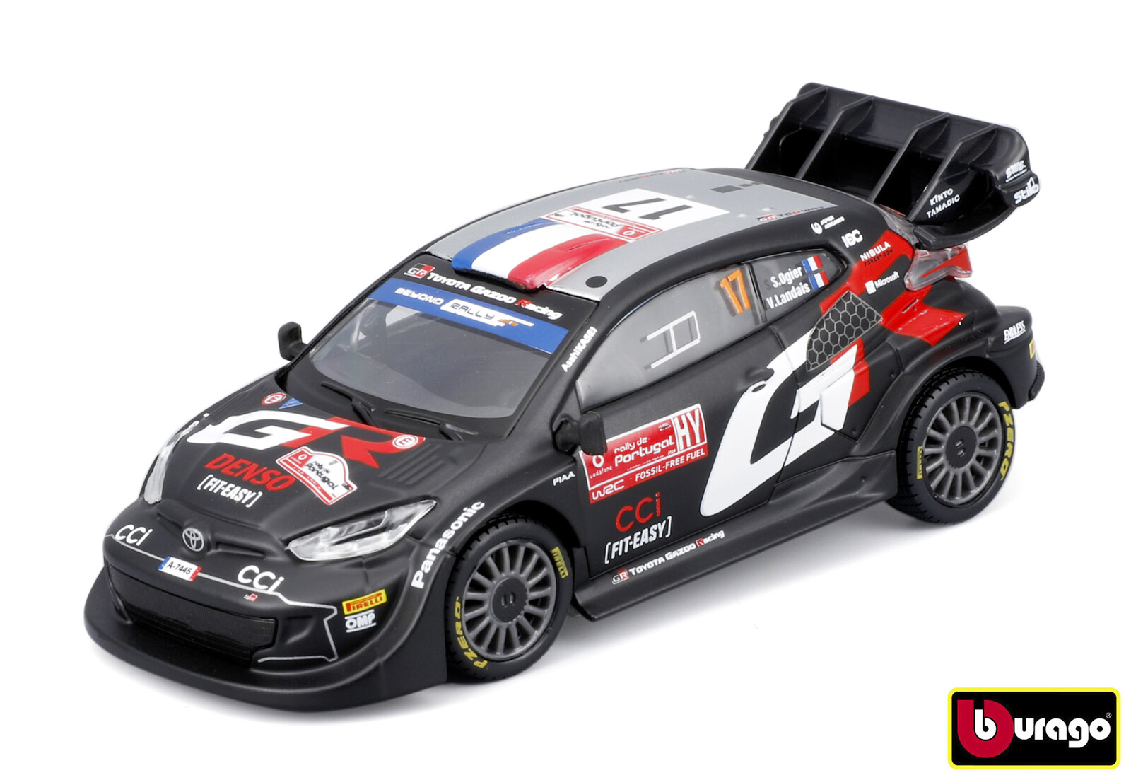 Bburago 1:43 Race Toyota GR Yaris Rally1 Hybrid Nr.17 (Ogier) - in decorative box