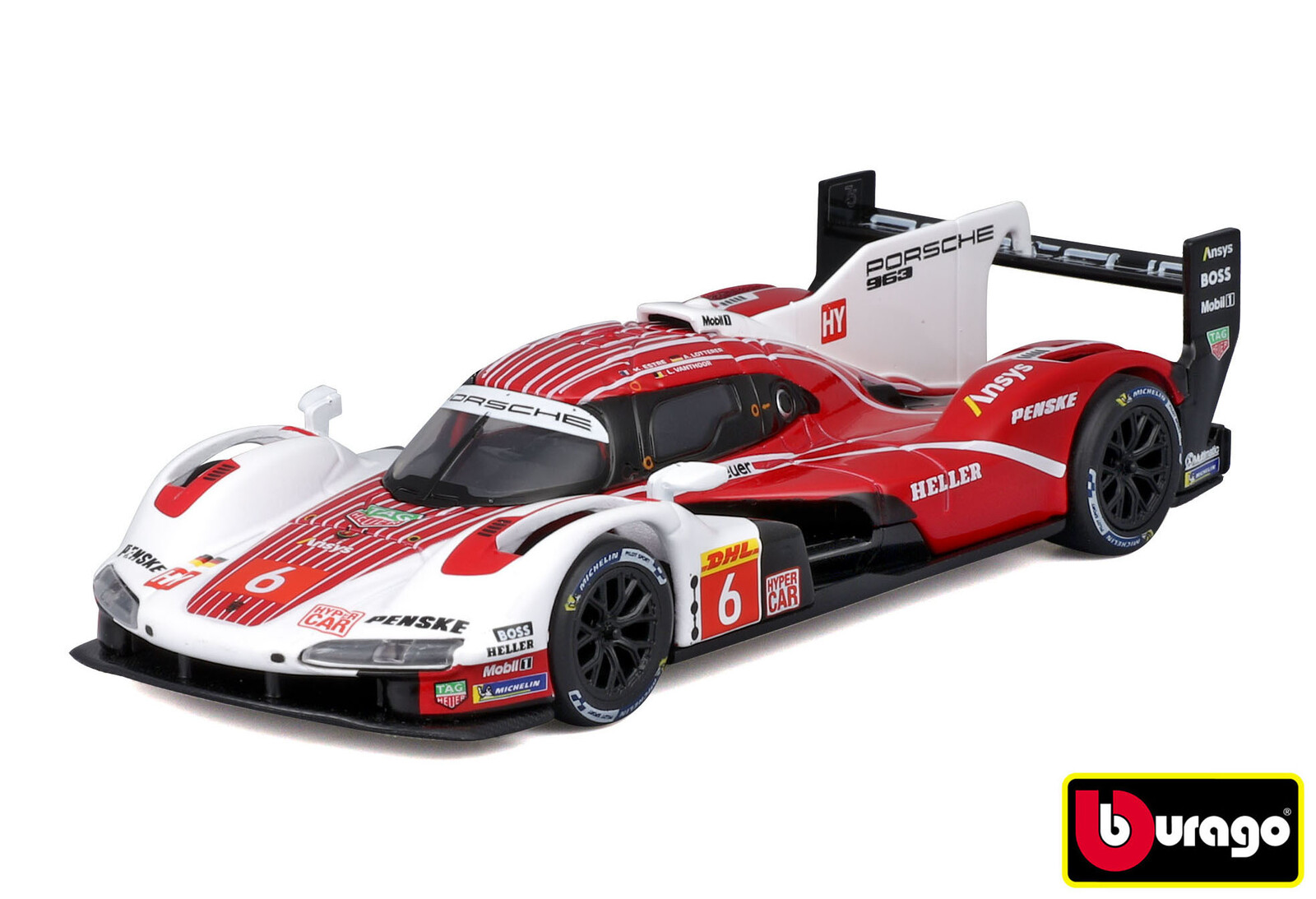 Bburago 1:43 Race Porsche 963 Nr.6 - in decorative box