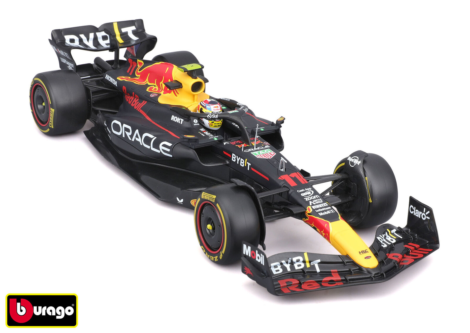Bburago 1:24 RACE Formula F1 MODEL-KIT- Red Bull RB19(2023) #11 Sergio Pérez with stand