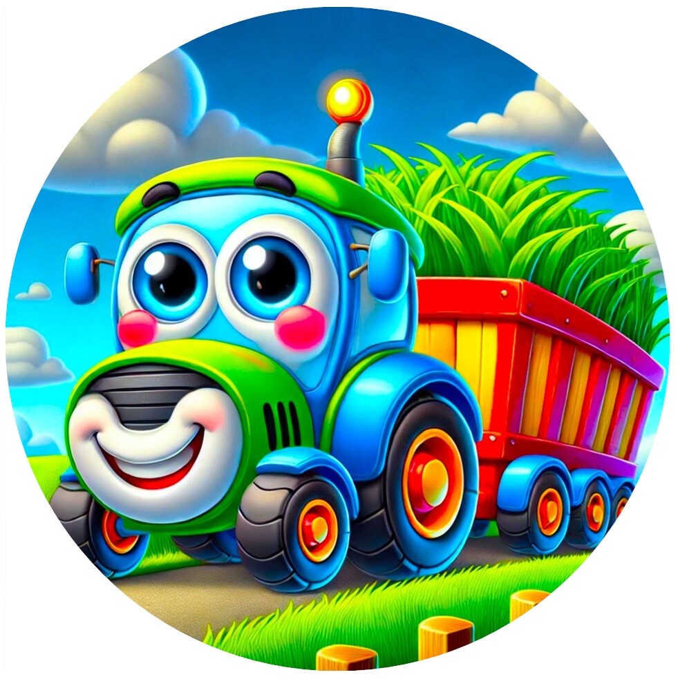 Hospodyňkám.cz Jedlý papír kreslený traktor