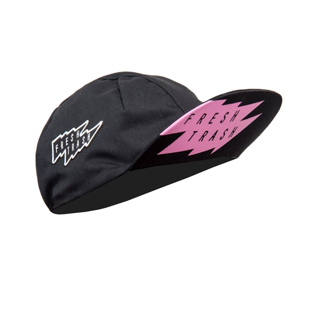 Fresh Trash MEN'S CYCLING CAP LARGE FLAT TRUE BLACK Velikost: M
