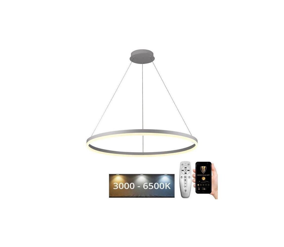 LED Stmívatelný lustr na lanku LED/55W/230V 3000-6500K + dálkové ovládání J4309/S