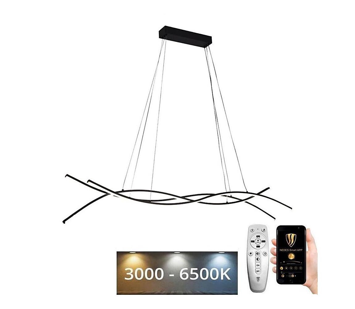 LED Stmívatelný lustr na lanku LED/80W/230V 3000-6500K + dálkové ovládání J4368/B