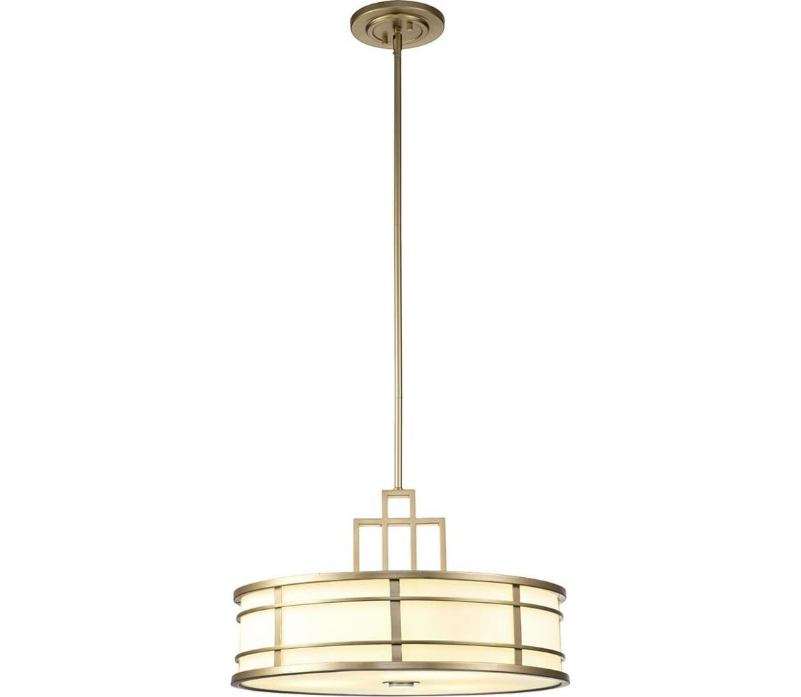 Elstead Feiss FE-FUSION-P-L-PNBR - Lustr na tyči FUSION 3xE27/40W/230V zlatá FE-FUSION-P-L-PNBR