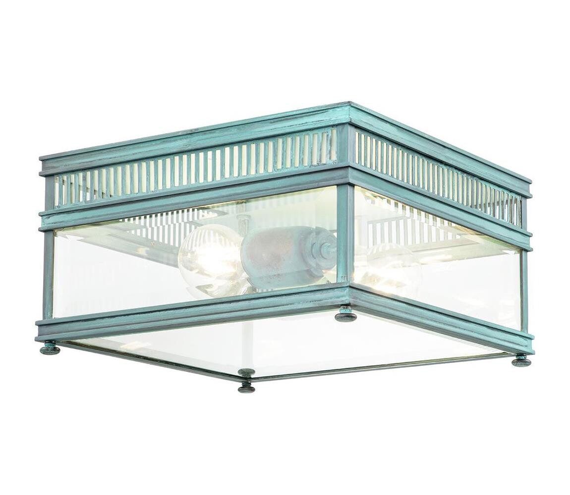 Elstead HOLBORN-F-VDG - Venkovní svítidlo HOLBORN 2xE27/60W/230V IP44 tyrkysová HOLBORN-F-VDG