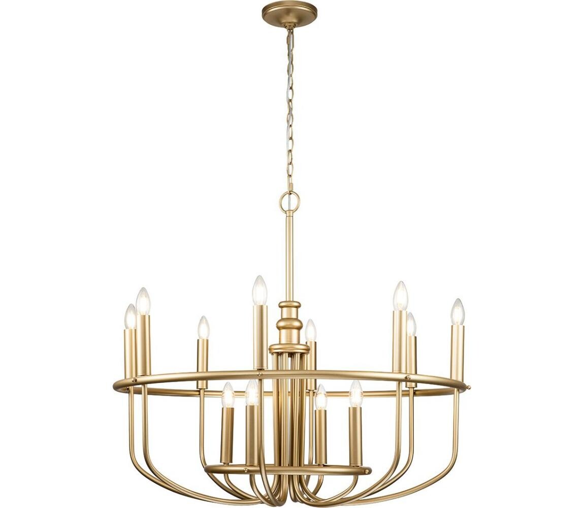 Elstead Kichler KL-CAPITOL-HILL12-PNBR-Lustr na řetě. CAPITOL HILL 12xE14/40W/230V zlatá KL-CAPITOL-HILL12-PNBR