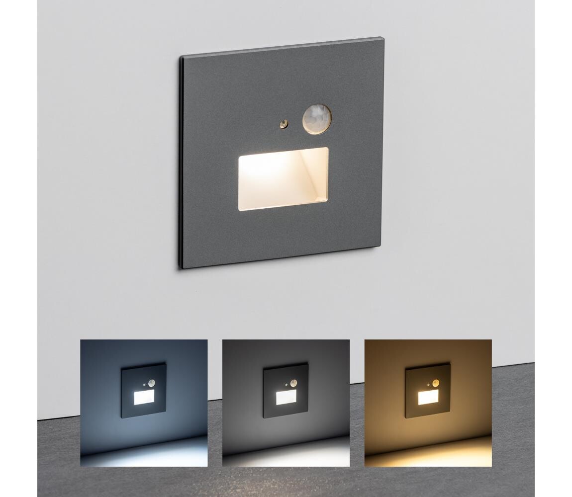 Greenlux LED Schodišťové svítidlo se senzorem pohybu LED/1,5W/230V 3000/4000/6000K stříbr