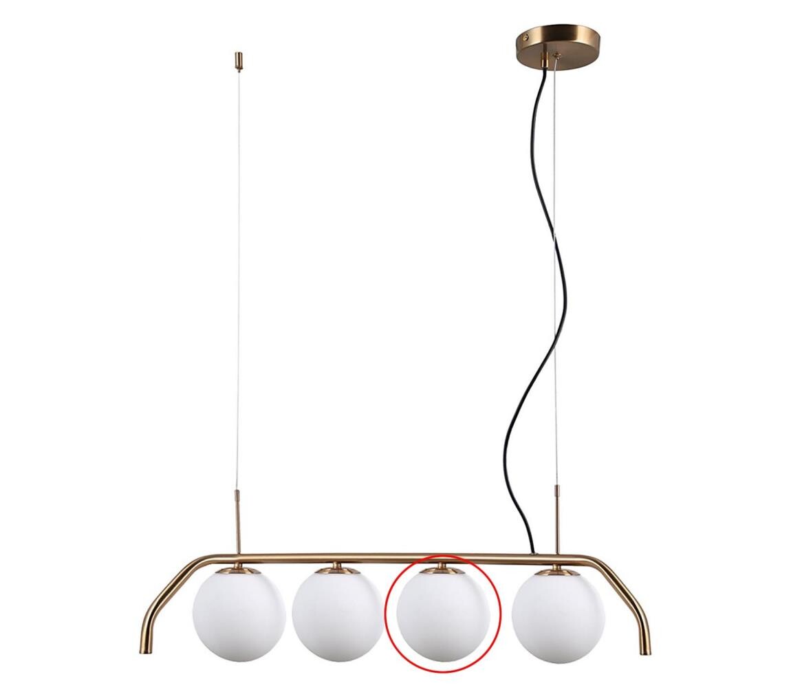 - Náhradní sklo k lustru CARIMI G9 pr. 14 cm bílá KLOSZ.PND-3300-4