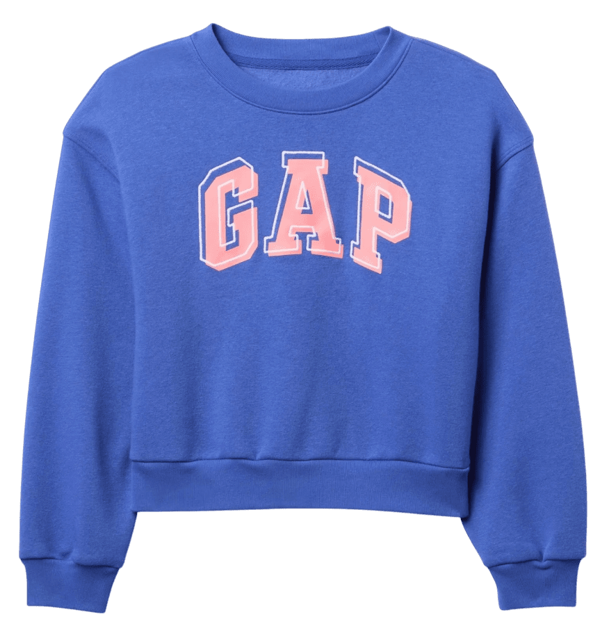 Mikina s kapucí GAP GAP Logo Wedge Neck