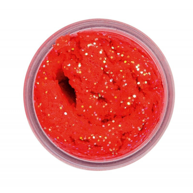 Berkley - Power Bait Natural Glitter- Pstruhové Těsto Salmon Red 50g