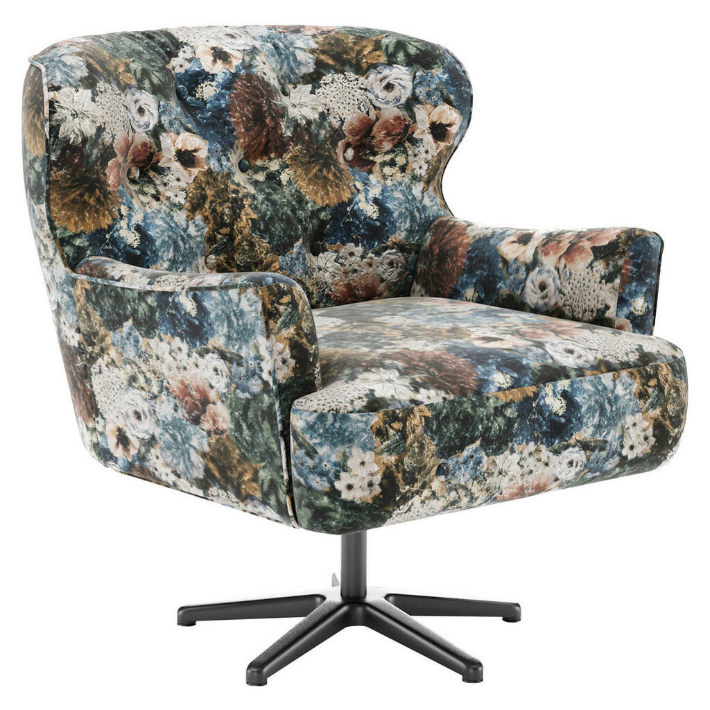 Sit & More KŘESLO, textil, modrá, růžová, béžová