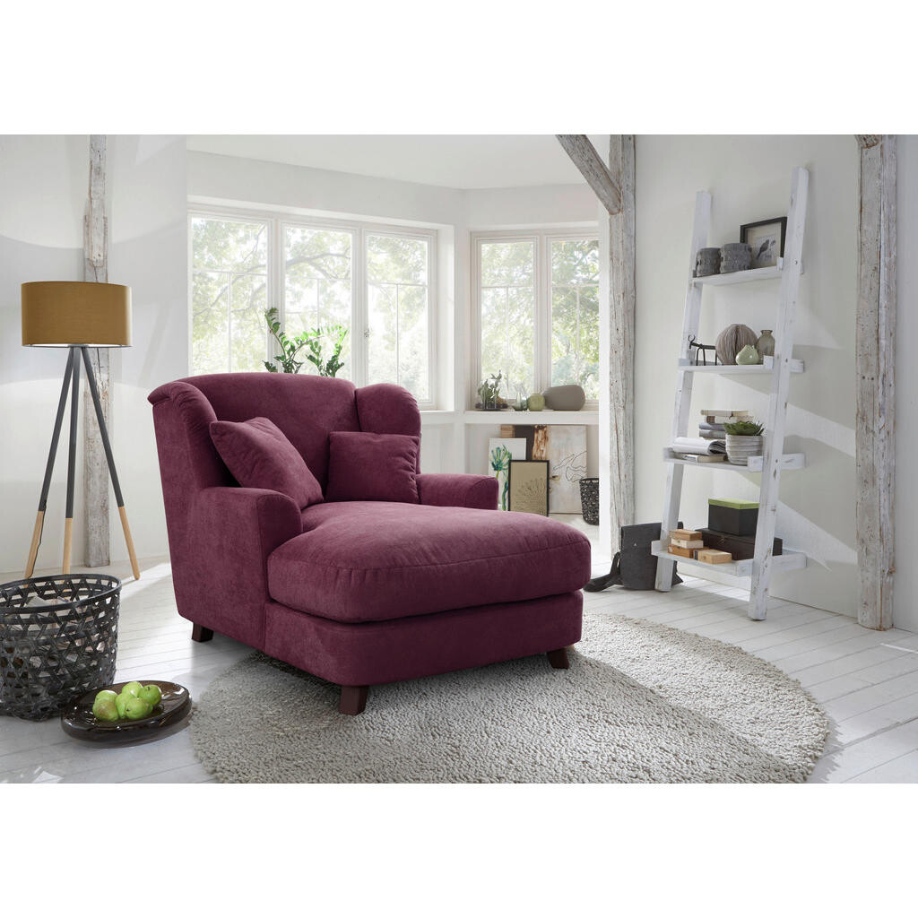 Sit & More XXL KŘESLO, textil, kompozitní dřevo, tmavě červená