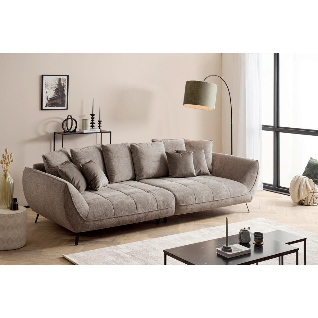 Livetastic POHOVKA BIG SOFA, textil, šedohnědá