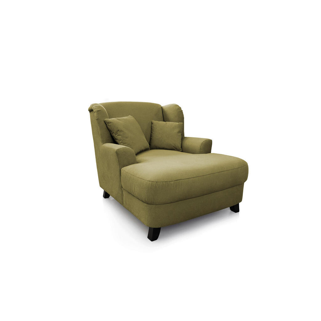 Sit & More XXL KŘESLO, textil, kompozitní dřevo, tmavě zelená