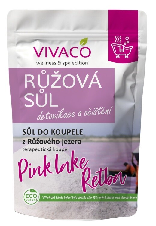 Vivaco Sůl do koupele z Růžového jezera Retba 1000 g