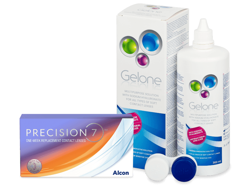 Precision7 (12 čoček) + roztok Gelone 360 ml
