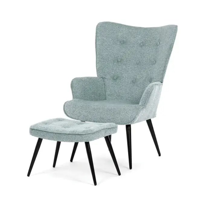 Autronic Křeslo s podnožkou AK-303 BLUE2