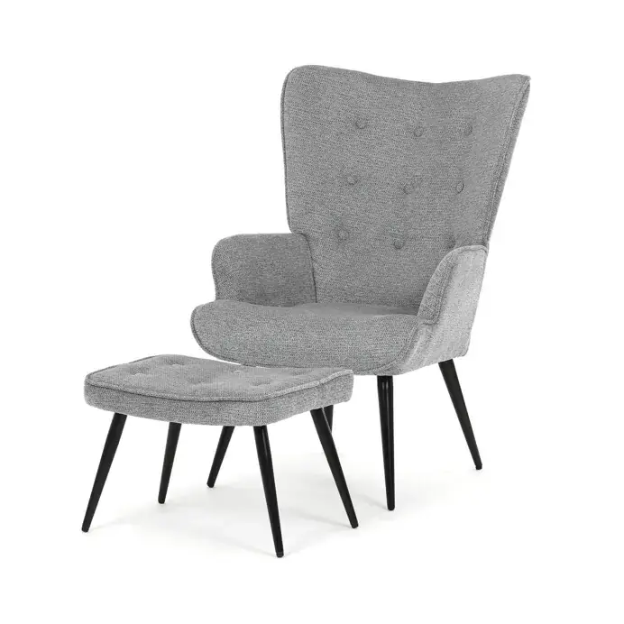 Autronic Křeslo s podnožkou AK-303 GREY2