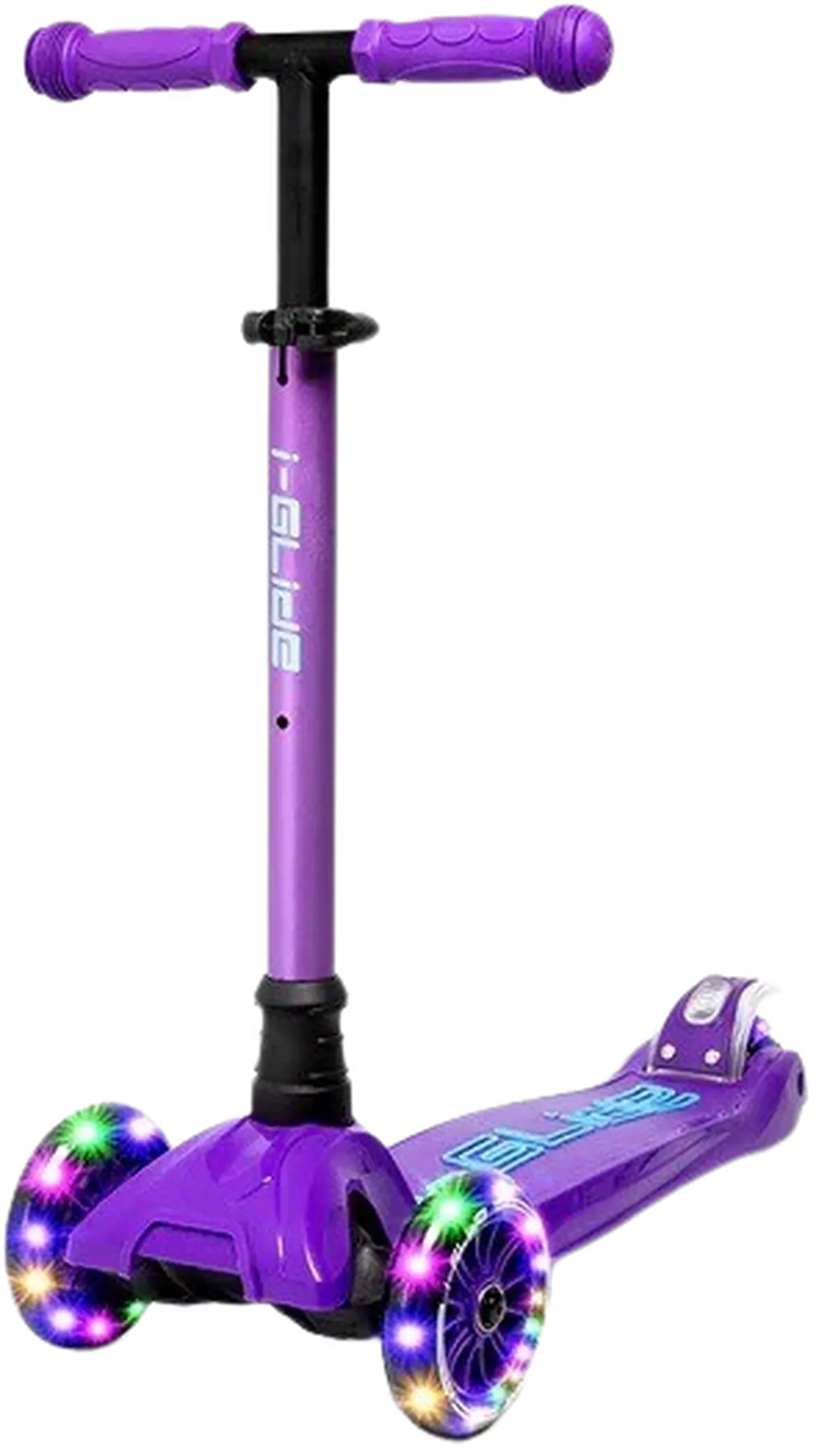 i-Glide - 3 Wheel Kids Scooter LED - Purple/Blue - Dětská koloběžka