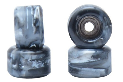 Hood - Urethanová kolečka - swirl bílá/černá - Kolečka na fingerboard