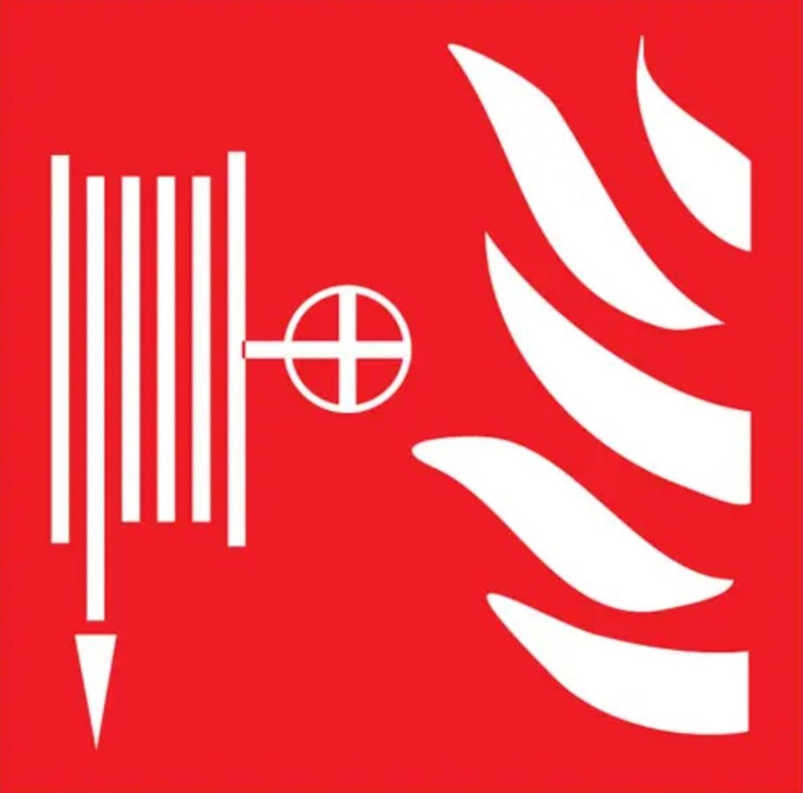 Značka Požární hadice - samolepicí fólie, 15×15cm