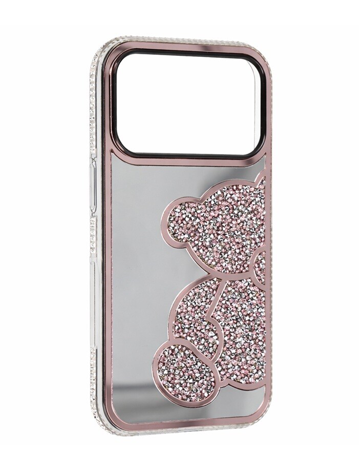 Zadní kryt Teddy Bear pro iPhone 17 Pro Max růžový