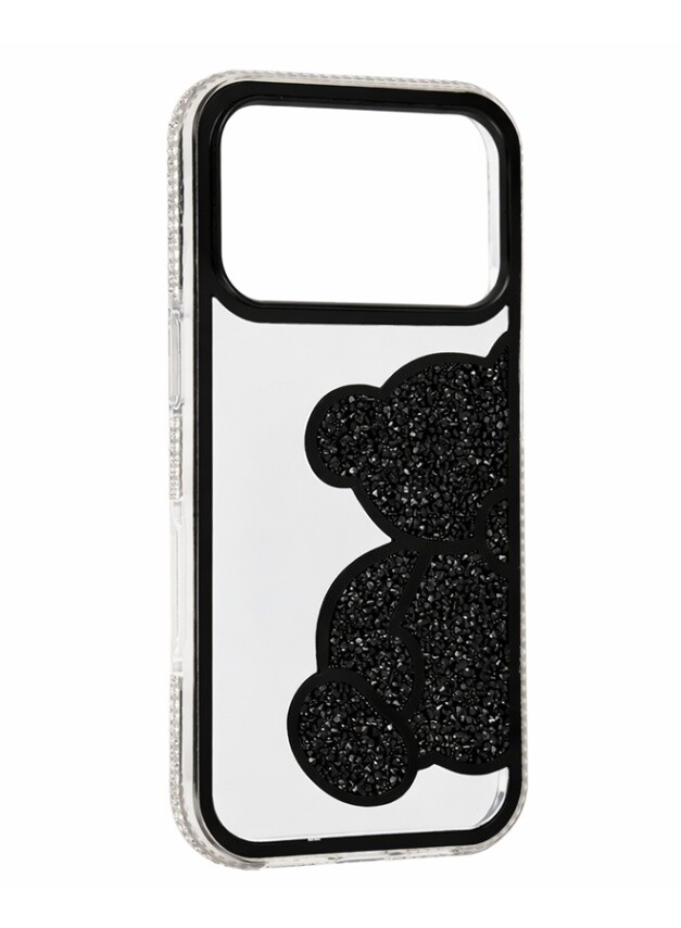 Zadní kryt Teddy Bear pro iPhone 17 Pro Max černý