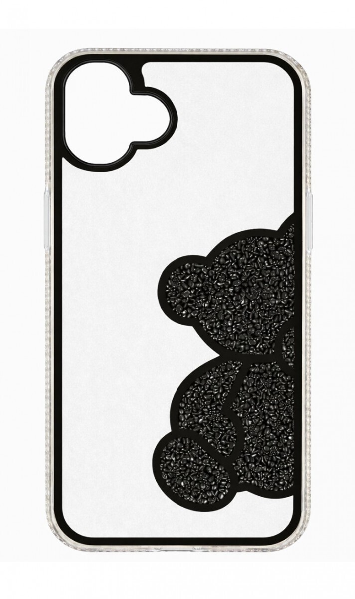 Zadní kryt Teddy Bear pro iPhone 16 černý