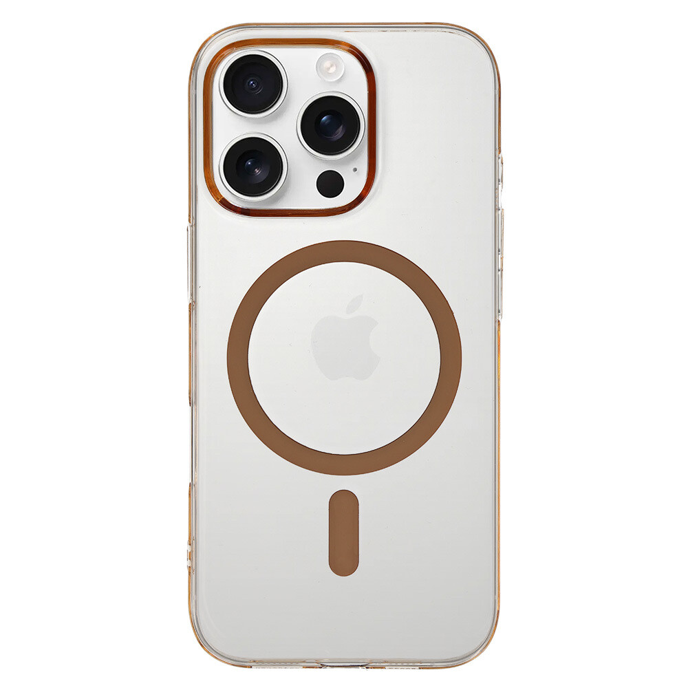 Zadní kryt Transparent Slim Magsafe pro iPhone 15 Pro desert