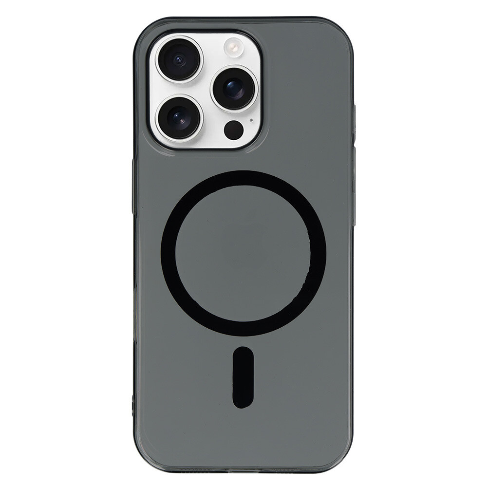 Zadní kryt Transparent Slim Magsafe pro iPhone 15 Pro černý