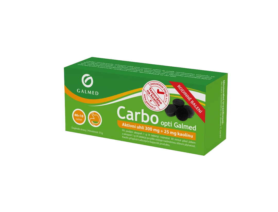 GALMED Carbo Opti, rodinné balení 50 tablet