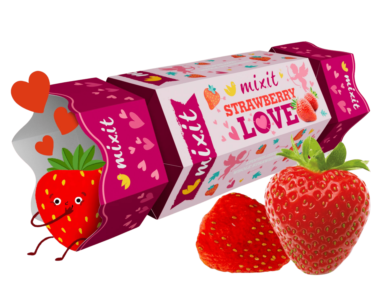 MIXIT Bonbón – celé křupavé jahody 35 g