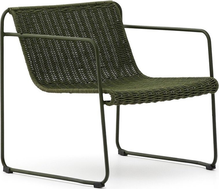 Zelené kovové zahradní křeslo Maurina – Kave Home