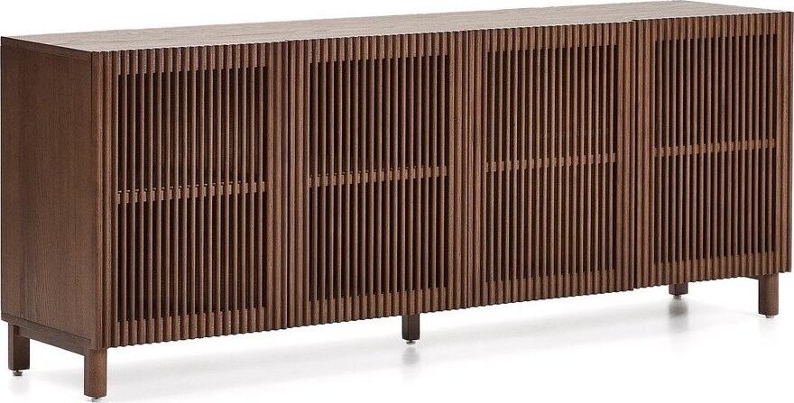 Tmavě hnědá komoda v dekoru ořechu 181x71,5x42,5 cm Beyla – Kave Home