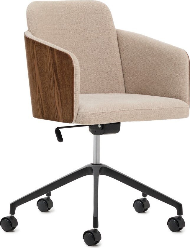 Hnědá čalouněná kancelářská židle Madai – Kave Home