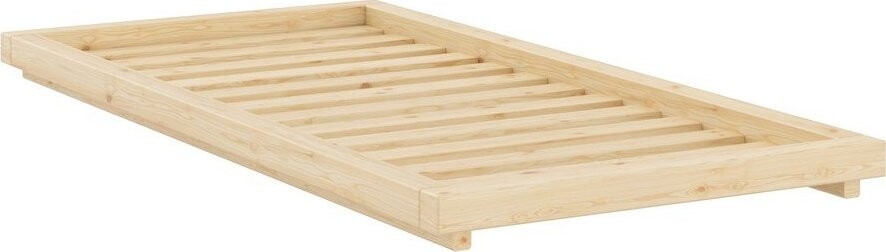Jednolůžková postel z borovicového dřeva bez čela s roštem 90x200 cm v přírodní barvě Dock – Karup
