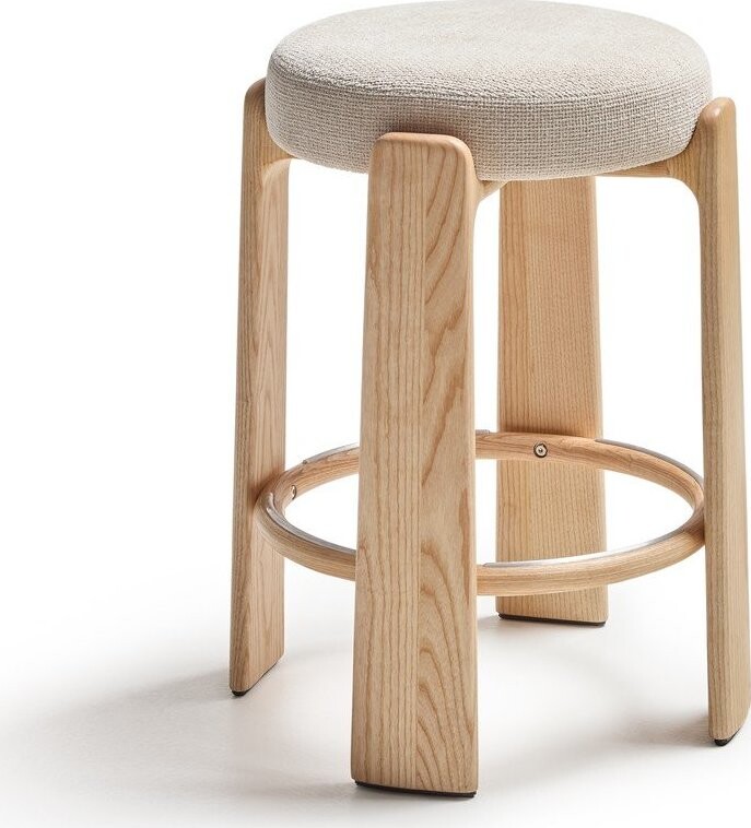 Béžová/ve světle přírodní barvě barová stolička z jasanového dřeva (výška sedáku 65 cm) Granite – Kave Home