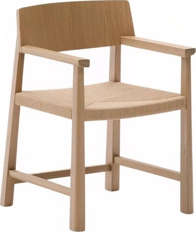 Jídelní křeslo s područkami z dubového dřeva v přírodní barvě Idun – Kave Home