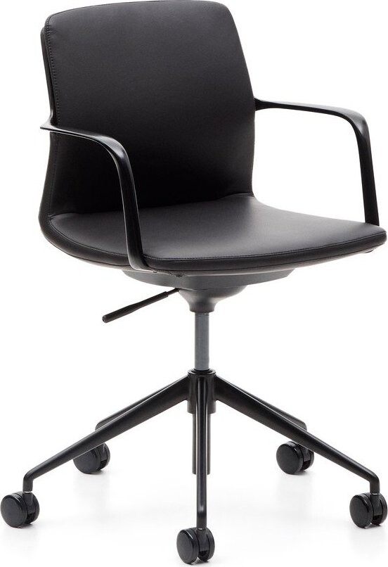 Černá čalouněná kancelářská židle Nerlan – Kave Home