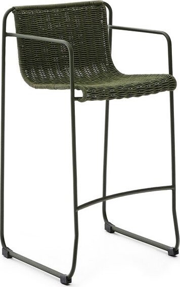 Zelená kovová zahradní barová židle Maurina – Kave Home
