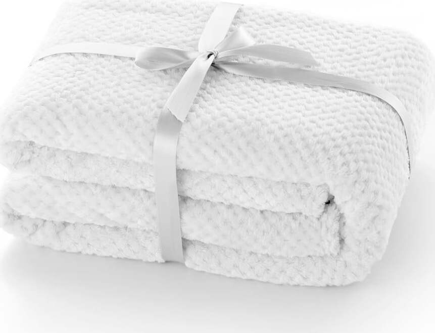 Bílá deka z mikrovlákna DecoKing Henry, 150 x 200 cm