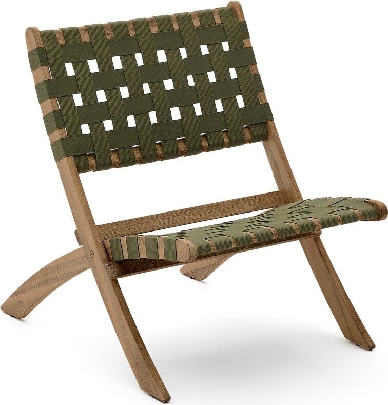 Zelené dřevěné zahradní křeslo Chabeli – Kave Home