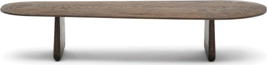 Tmavě hnědý konferenční stolek z dubového dřeva 64x146 cm Pirita – Kave Home