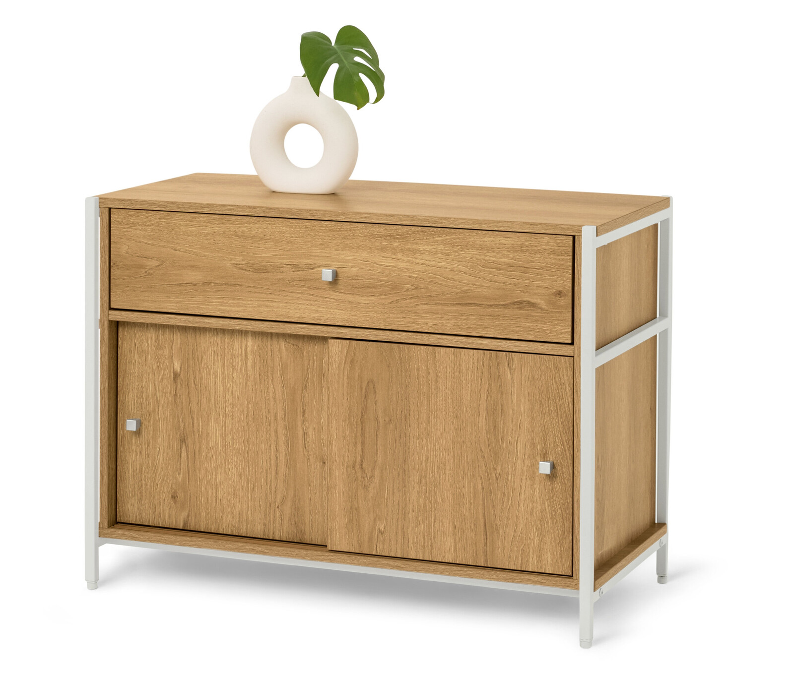 Tchibo - Komoda »Grade« se zásuvkou a posuvnými dvířky - barva: bílá