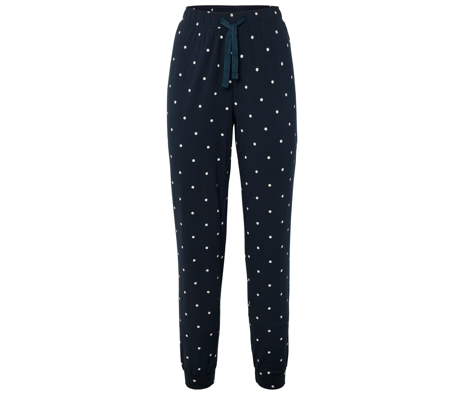 Tchibo - Pyžamové kalhoty - pro ženy - vel. XS 32/34 - barva: modrá/s puntíky