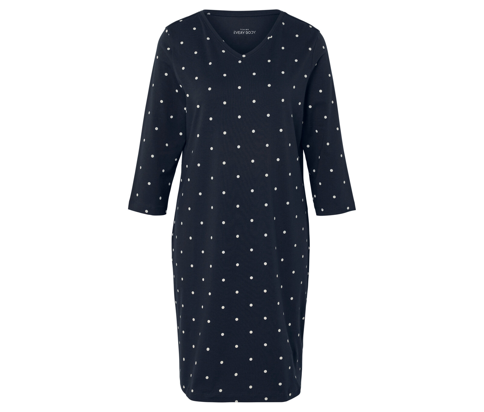 Tchibo - Noční košile - pro ženy - vel. M 40/42 - barva: modrá/s puntíky