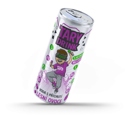 Tary Drink perlivá voda s příchutí lesní ovoce - 0,25l